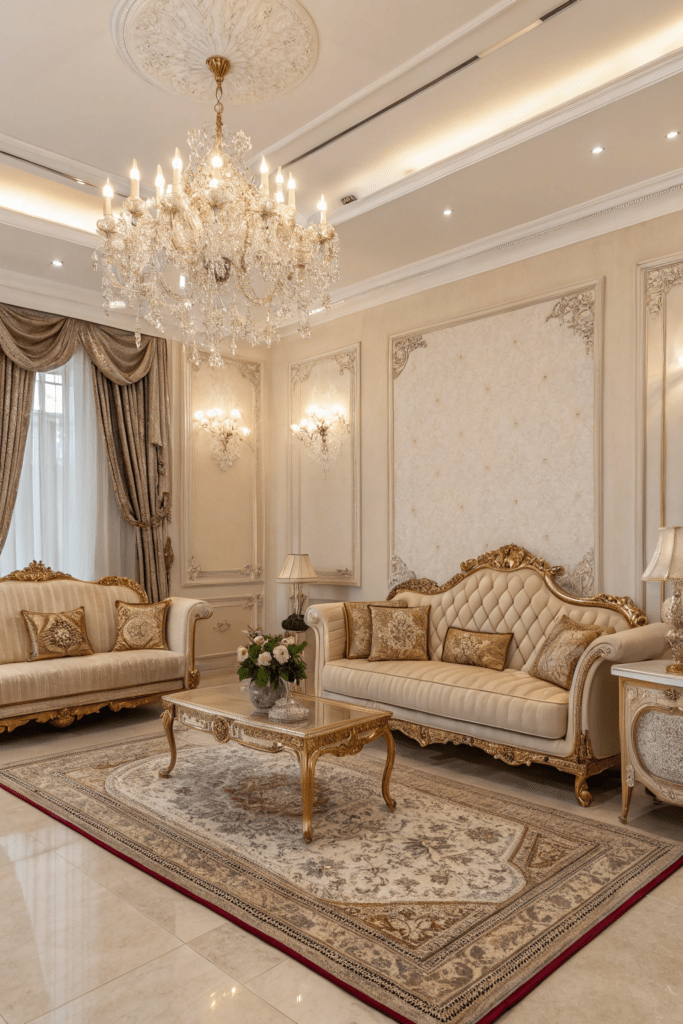 modern living room minimal decor wooden coffee table plant